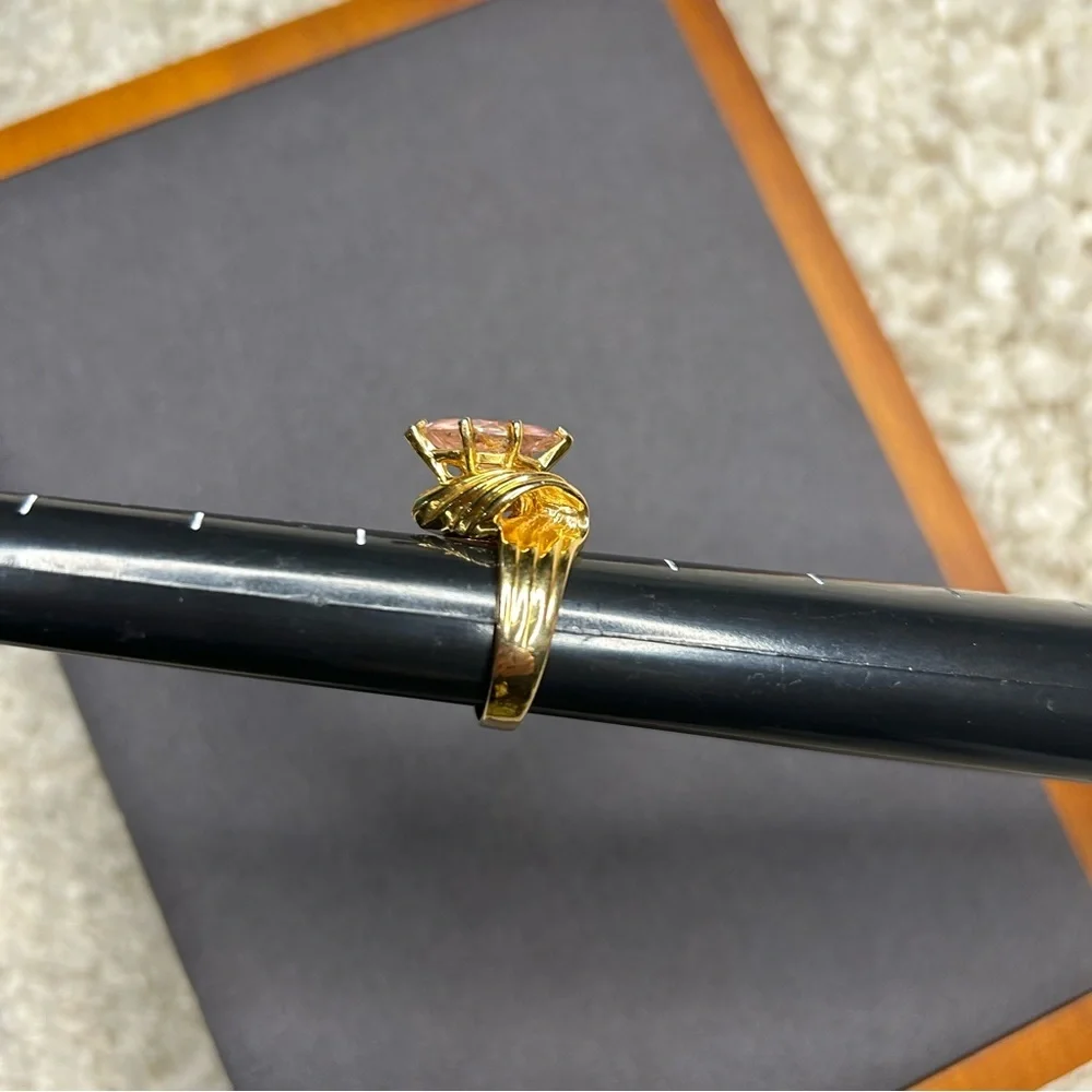 Elegant‎ Gold and Pink Ring